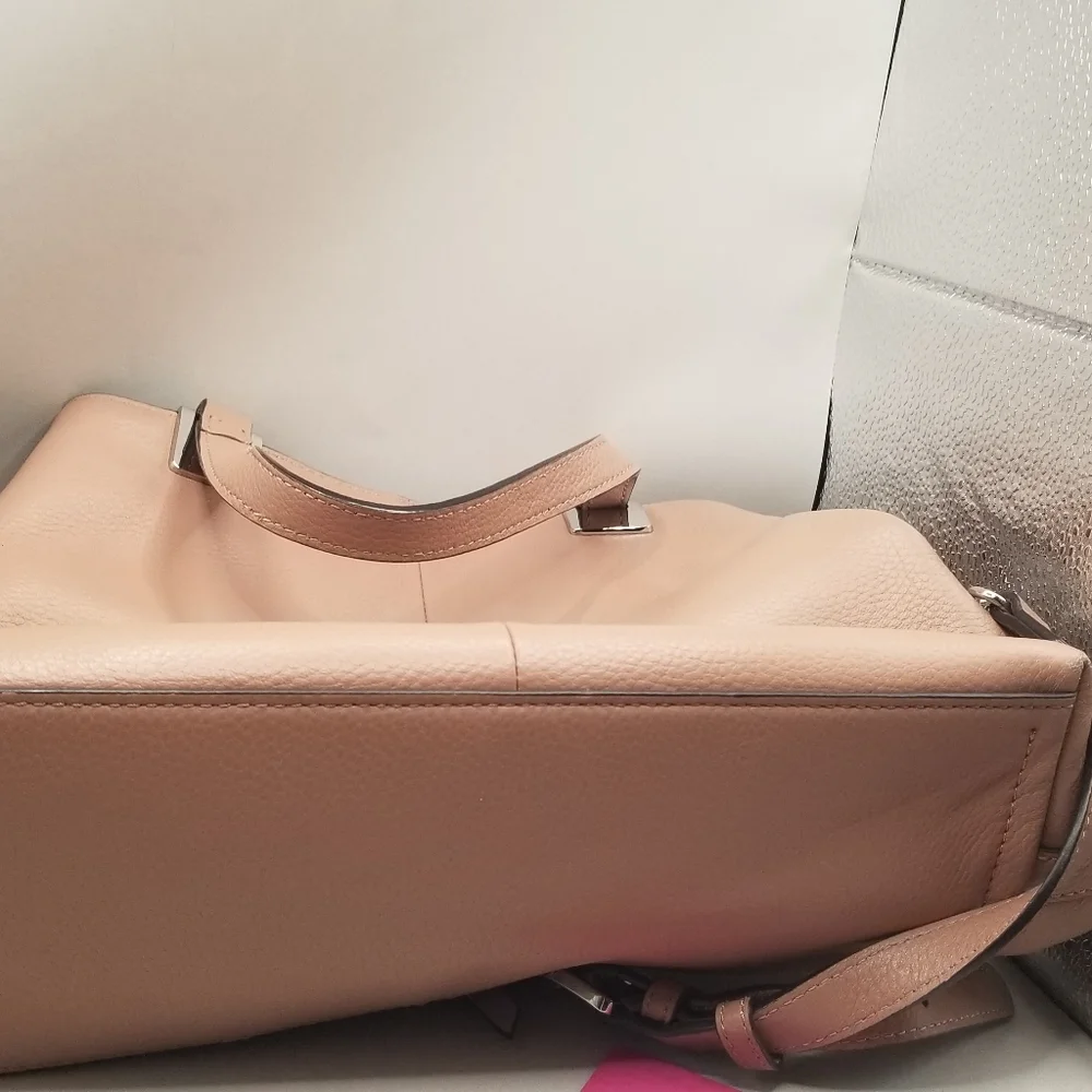 Vince Camuto Rosie Satchel Vintage Quartz Leather Blush Pink Shoulder Bag Purse - Picture 6 of 14